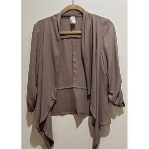 Mae 3/4 Ruched Sleeve Open Cardigan ~ Size Large